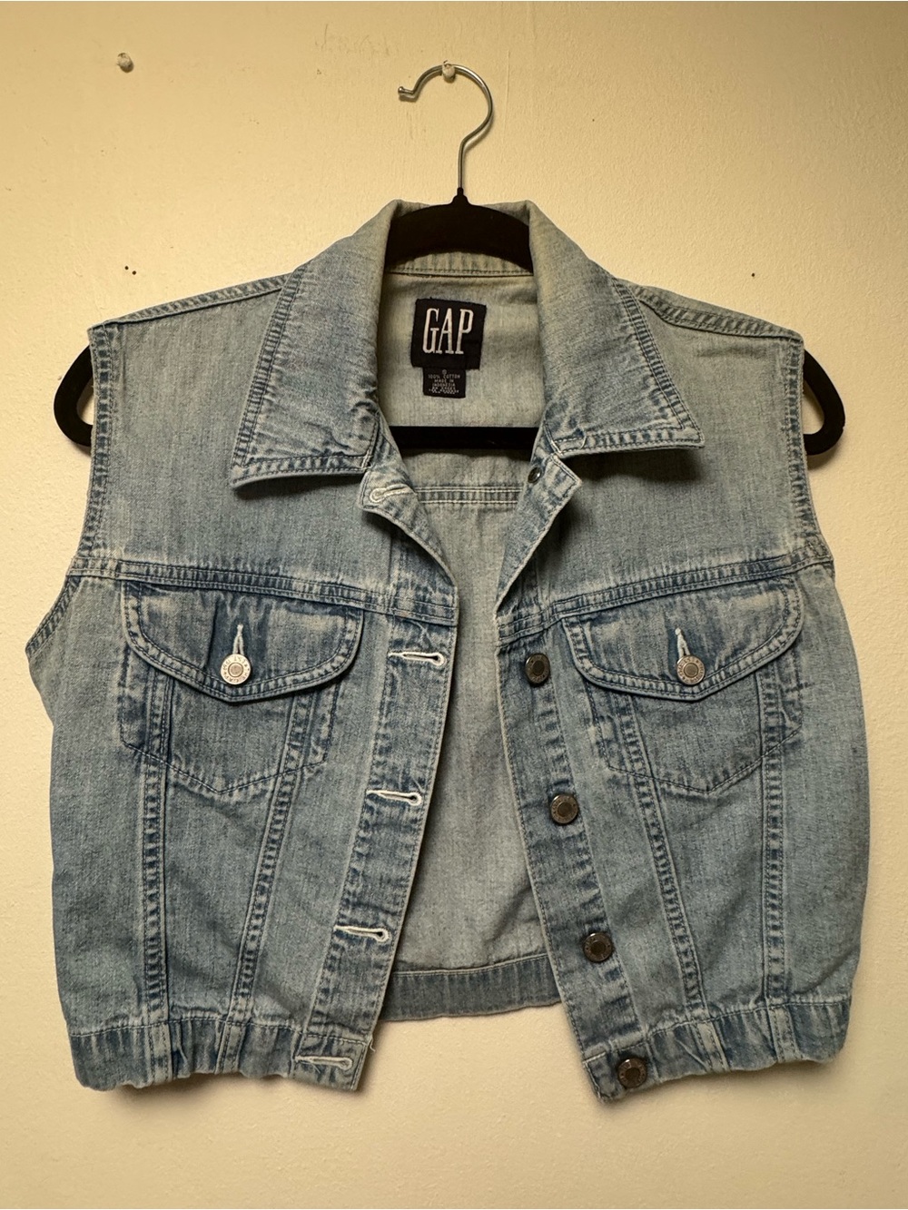Vintage Gap Denim Cropped Vest